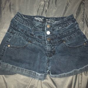 High Rise Black Shorts